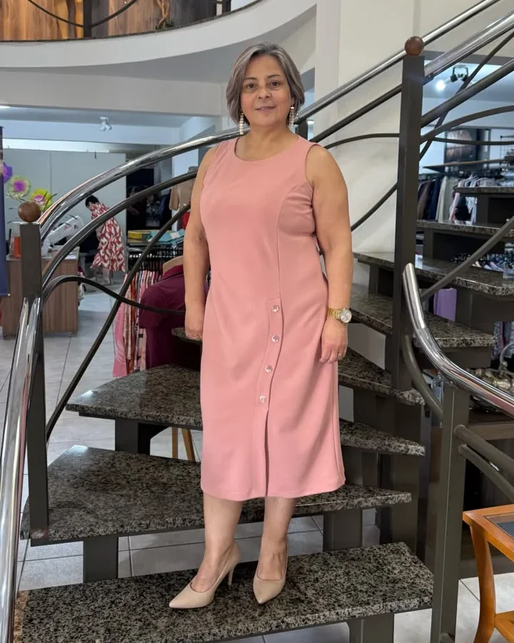 Vestido rosé